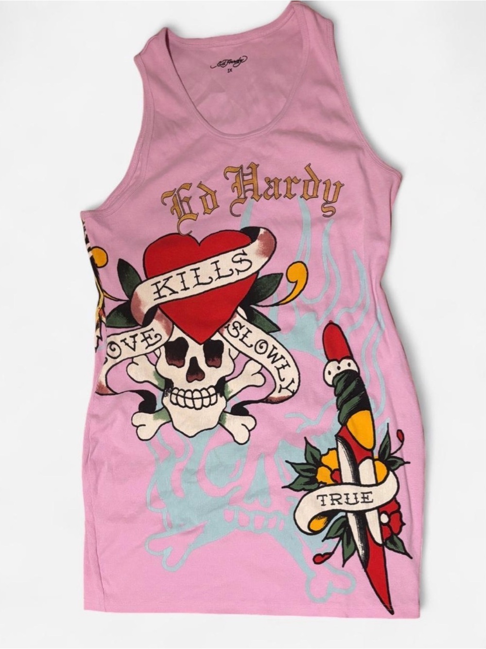 Y2K Ed Hardy Pink Dress